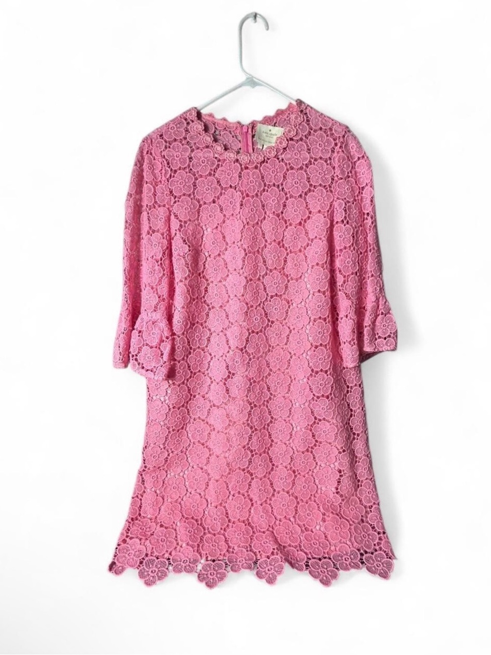 Kate Spade Pink Floral Lace Dress - Large